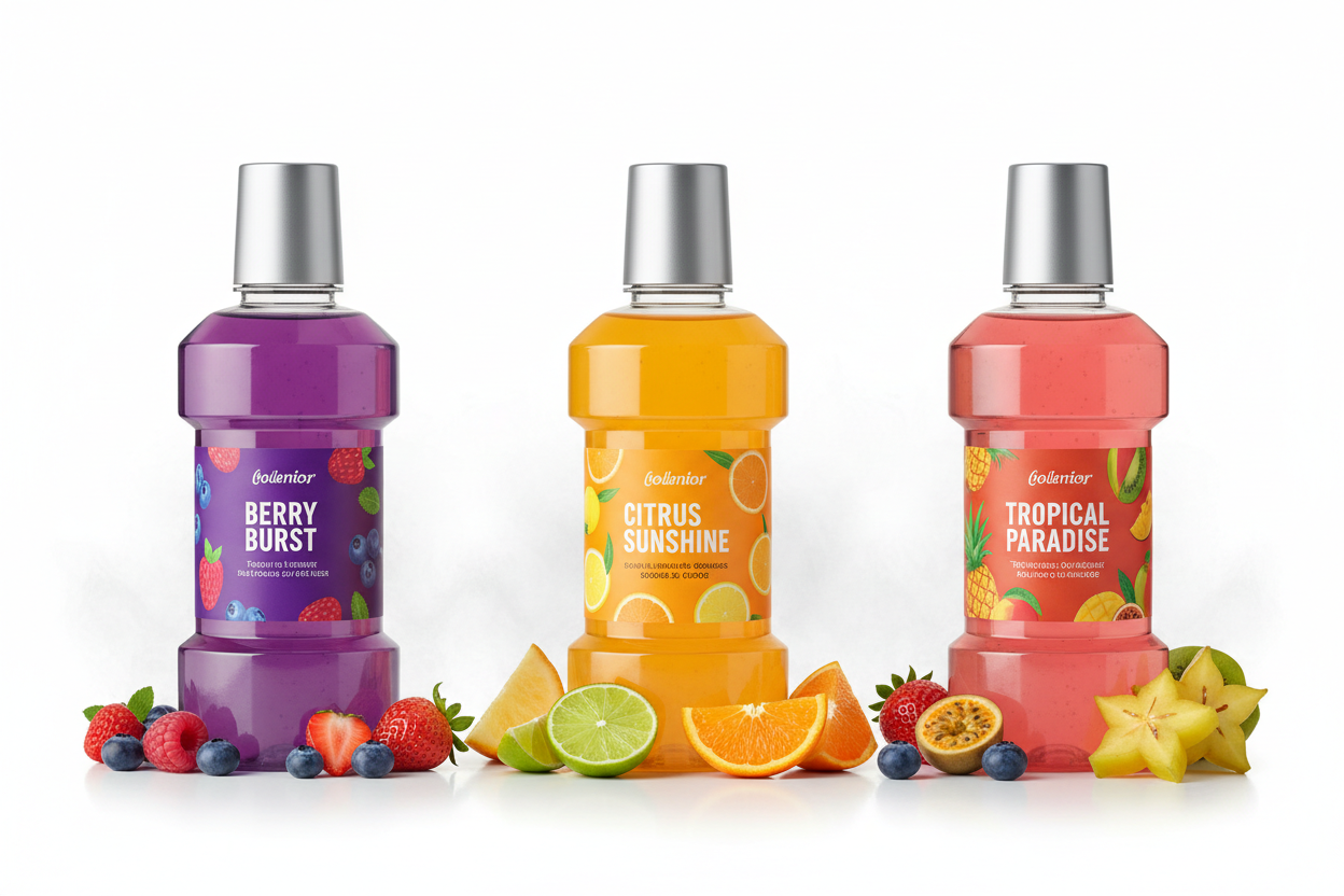 Mundspülungen mit frucht geschmack